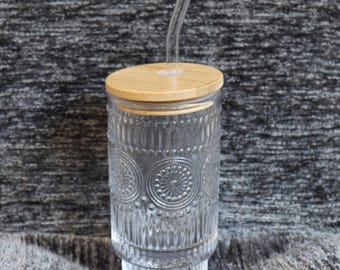 Personalized Glass Coffee Cup with Straw Bridesmaid Gift Customized Name Tumbler Frosted Mug Water Bottle Wedding Favor Girl Sleepover Party