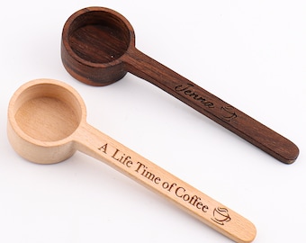 Cucchiaio di legno personalizzato per caffè, cucchiaio di legno personalizzato per caffè, regali per la cucina della mamma, regalo di nozze, regalo di inaugurazione della casa, regali di caffè
