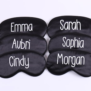 Personalized Kids Eye Masks for Sleeping Satin Ultra Soft Birthday Sleepover Party Favors Blindfolds Customized Name Cute Gifts