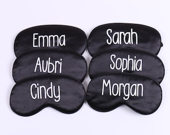 Personalized Kids Eye Masks for Sleeping Satin Ultra Soft Birthday Sleepover Party Favors Blindfolds Customized Name Cute Gifts