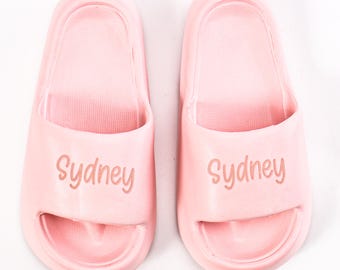 Personalized Toddler Slides Slipper Unisex Child Boys & Girls Slide Sandals for Kids Shower Slippers Beach Garden Shoes