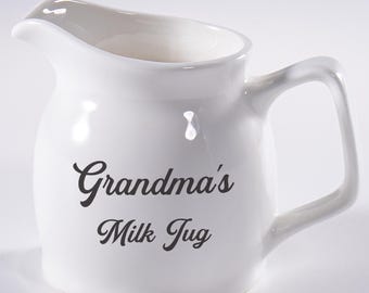 Personalized Ceramic Milk Jug Creamer Pitcher Customized Name Coffee Syrup Maple Honey Jar Cup Milk Frothing Your  Logo Mother Father's Gift