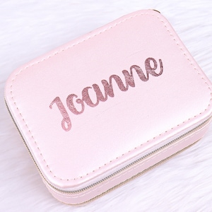 Personalized Jewellery box With Names travel girls jewellery case bridesmaid proposal Christmas Gifts for Girl Gift Ideas for Her Bridal