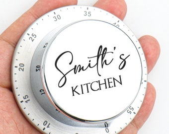 Timer da cucina personalizzato, orologio con timer da cucina personalizzato con allarme forte, nessuna batteria richiesta, timer da cucina magnetico, 60 minuti magnetico