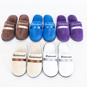 Personalized Spa Slippers, Non Slip Disposable Slippers For Guest, House, Indoor, Bathroom, Bedroom, Hotel, Bride Slippers, Bridesmaid Gifts