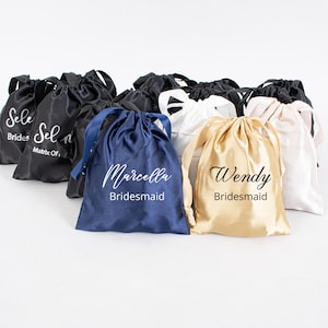 Personalized Satin Gift Bag, Party Favor Bag Drawstring Pouch for Baby Shower, Bridal Shower, Christmas, Party Supplies, Candy, Jewelry Bags