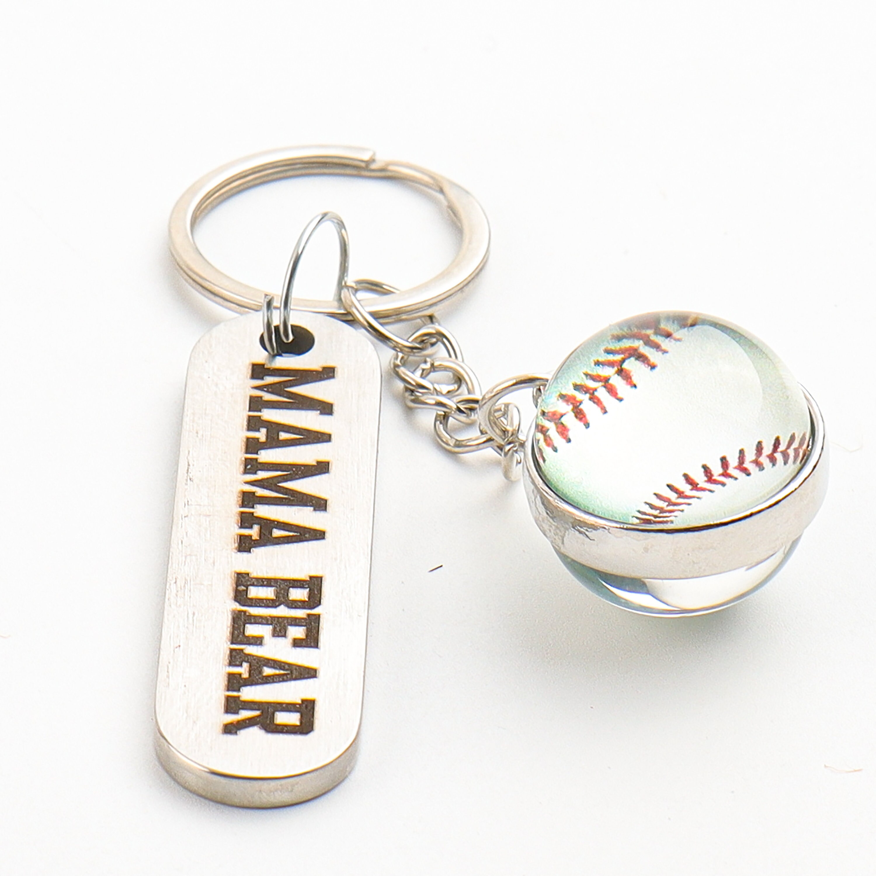 Personalized baseball keychain Custom Baseball Keychains for Boys Girls Team Sports Party Favors Sports Souvenir Favors