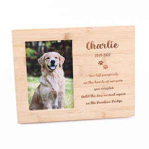 Personalized Memorial Photo Frame, Memorial Display, Collar Display, Custom Picture Frame Loss of Dog, Dog Memorial Gifts, Pet Loss Gifts