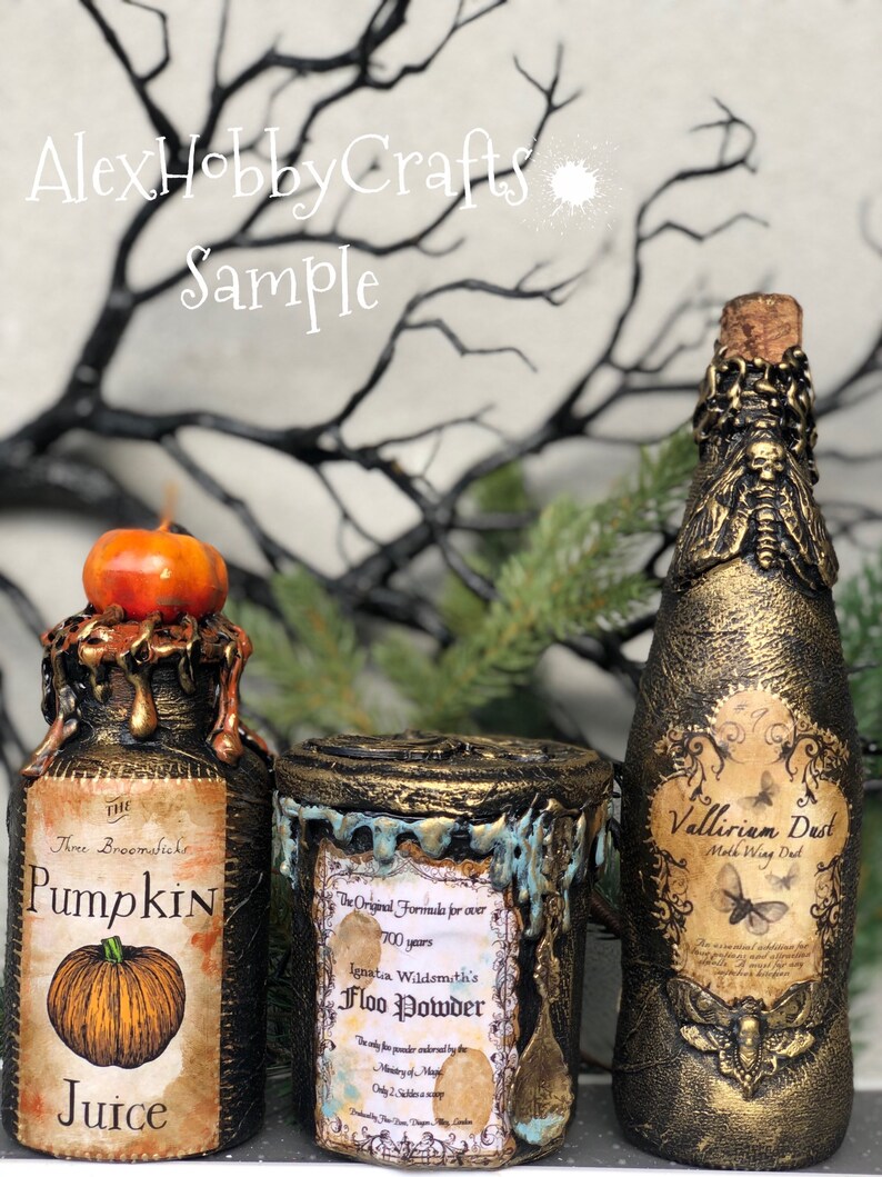 mixture wizard school Hogwarts handmade art jar spoon Floo ...