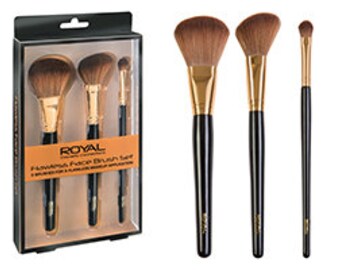 Makeup Brushes Cosmetic Connections Flawless Face Brush Set Of 3 For Women's