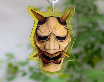 Oni Mask Acrylic Charm – Japanese Keychain