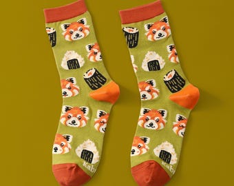 Sushi Red Pandas – Art Socks