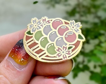 Spring Dango – Matcha Dessert Enamel Pin