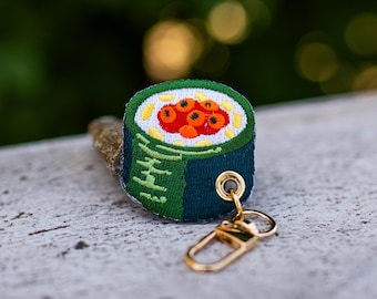 Maki Roll (small) – Embroidered Keychain Charm