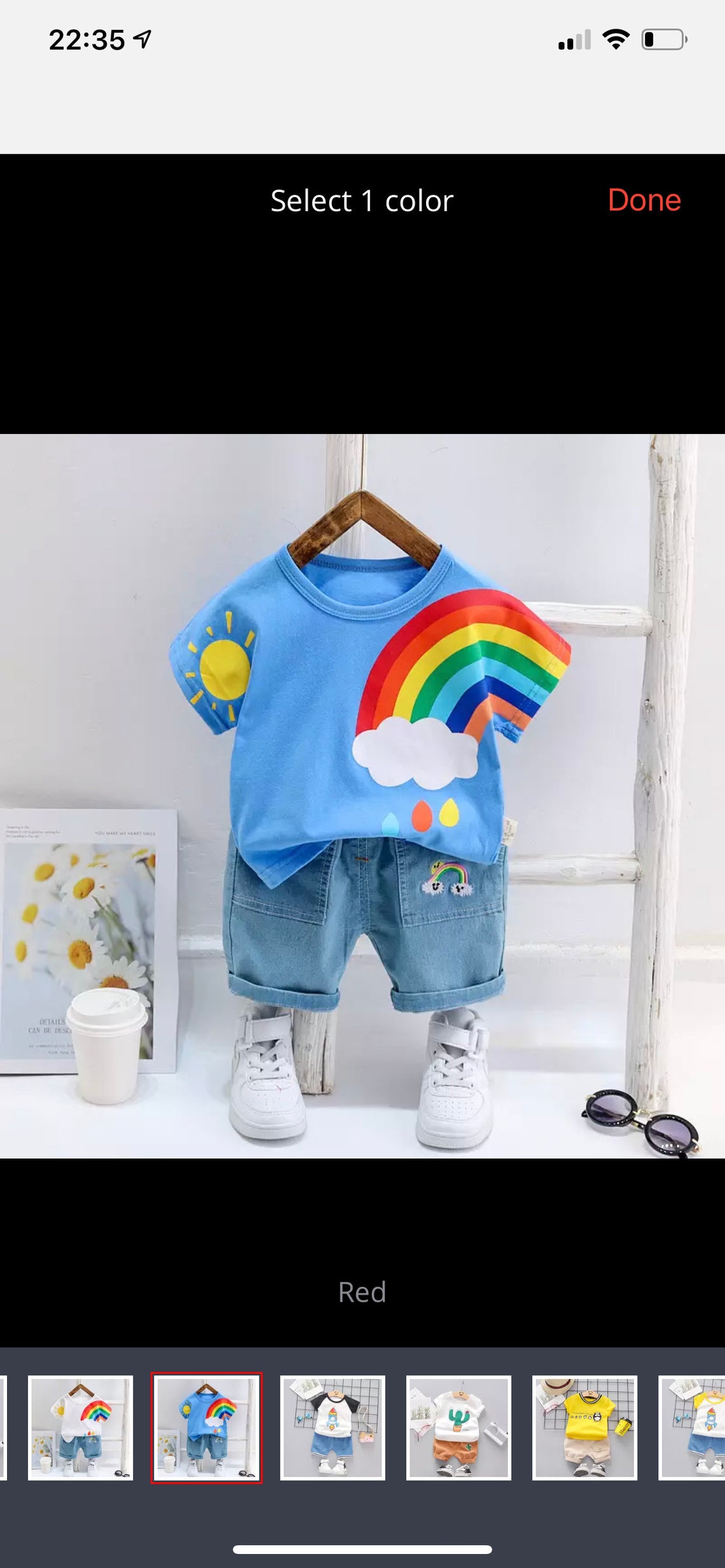 Childrens Rainbow T-shirt & Short Set - Etsy