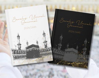 Personalized Hajj & Umrah Journal, hajj gift, hajj journal, hajj mubarak, umrah gifts, umrah mubarak, umrah mubarak gifts, Muslim Gift