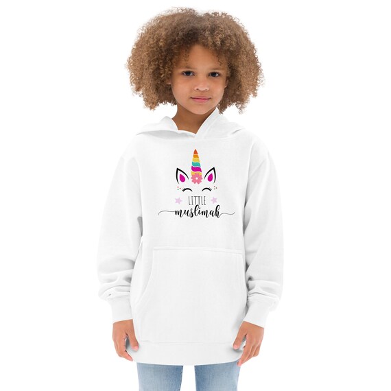 Little Muslimah Hoodie Kids Fleece Hoodie Unicorn Sweater - Etsy