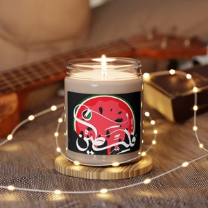 Free Palestine Scented Candle, Muslim Gift, Ramadan decoration, Islamic Gift, Eid decorations, Support Palestine