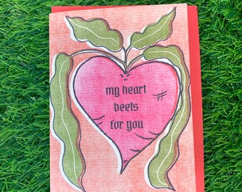 My Heart BEETS for you, Valentine's Day Card
