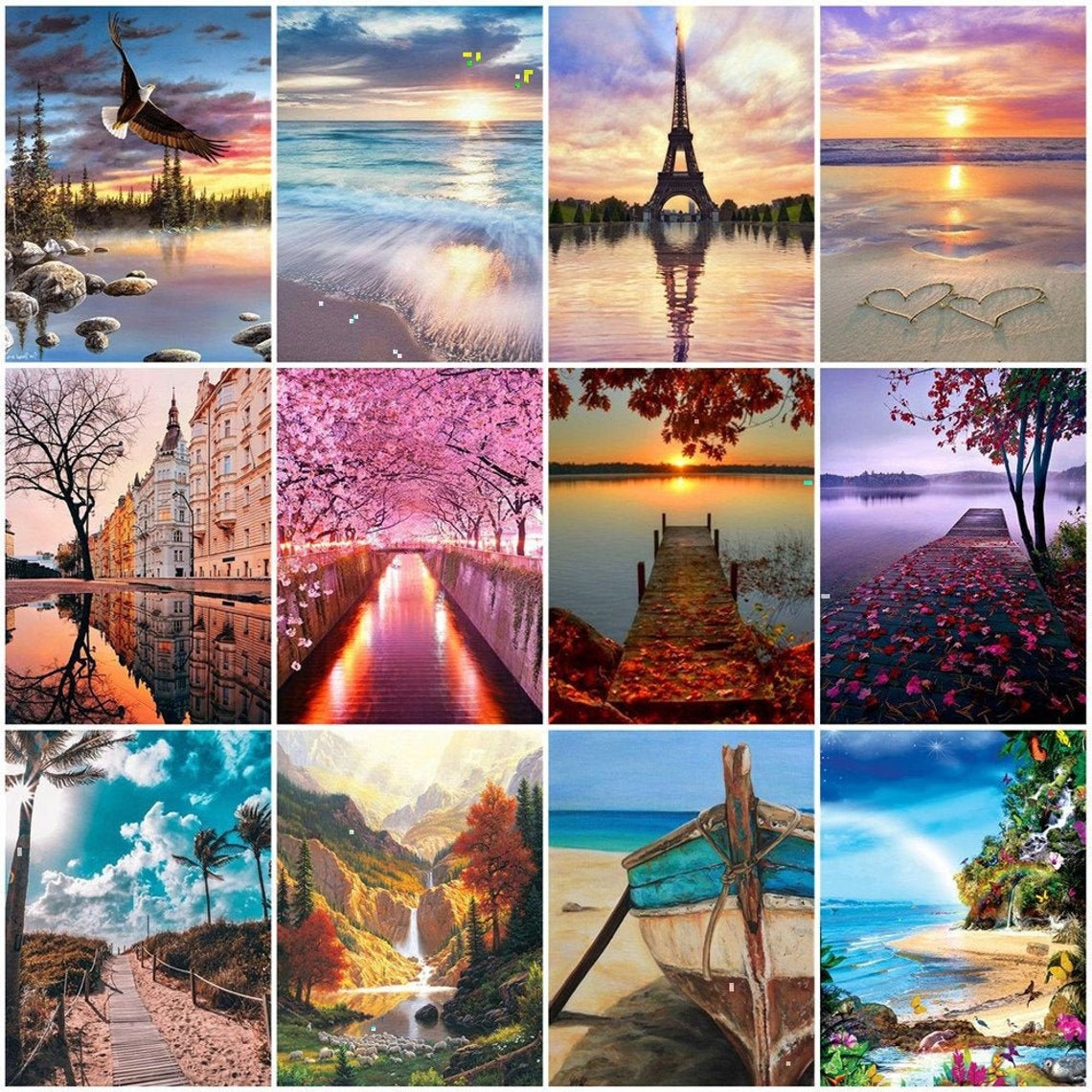 Nature Landscape Paint By Numbers Kit Wall Art DIY Paint by Etsy