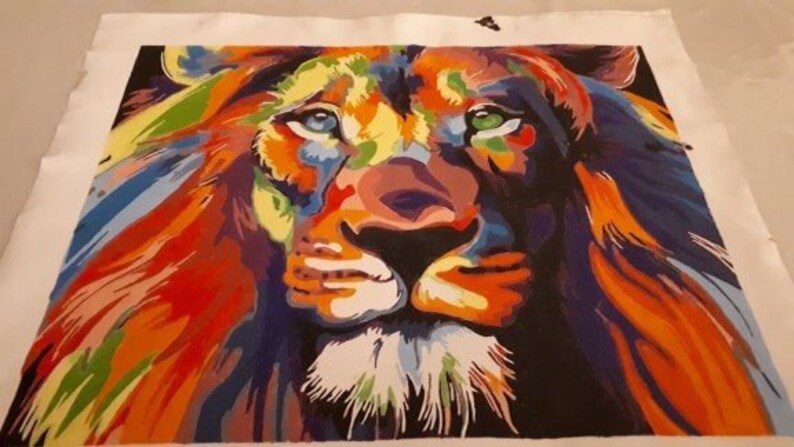 Tiere malen nach Zahlen Kit Wandkunst Löwe DIY Farbe von