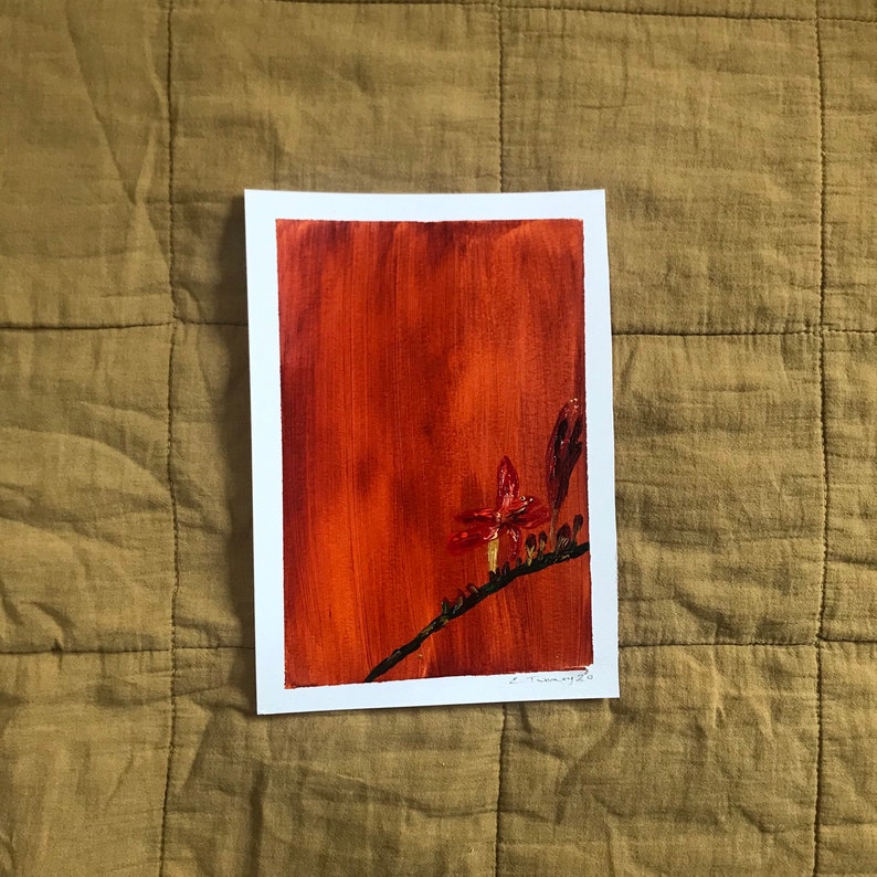 Original acrylic floral painting