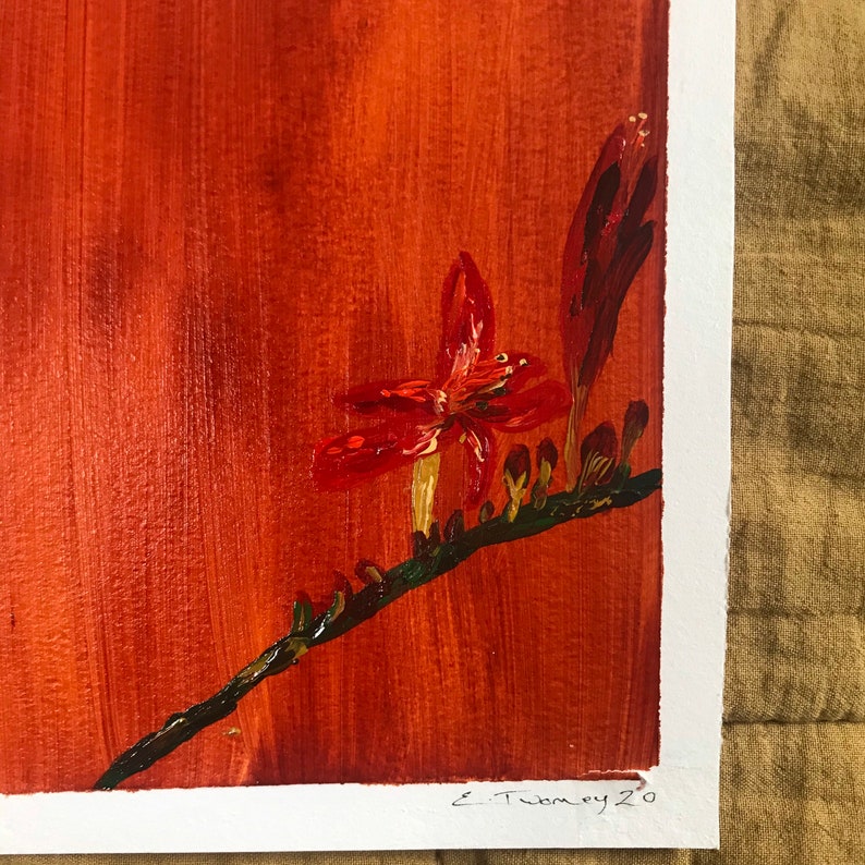 Original acrylic floral painting