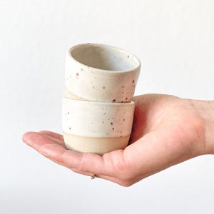 Espresso mug / set of 2 / hand-made / ceramic mug / espresso cup / stoneware / white