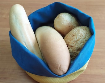 Handmade Linen Fabric Basket,  Natural Organic Eco-friendly Storage and Organizer Bin, Home Decor Basket