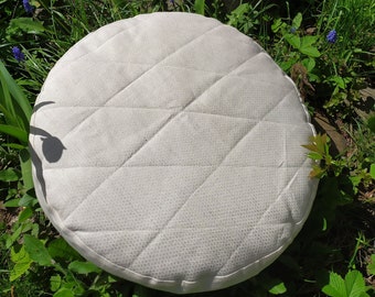 Round Hemp Yoga Zafu Pillow: Linen Cover, Eco-Friendly