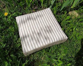 Linen Floor Pillow: Hemp Filled Yoga Meditation Cushion