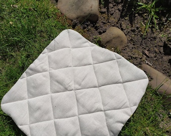 Handmade Hemp Crawling Pillow: Eco-Friendly Linen Cushion (19.69x19.69 in)