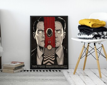 Agent Pictures Twin Peaks Poster Print Artwork Ideal Gift Unframed Dale Cooper Horror Illustration Wall Art Vintage Art Home Decor