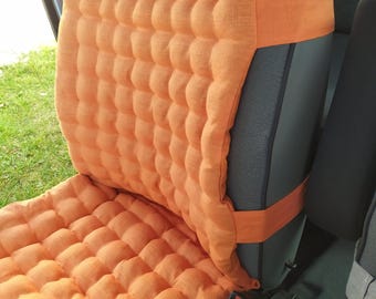 Organic Linen Car Seat Cover: Buckwheat Filling, Massage Support