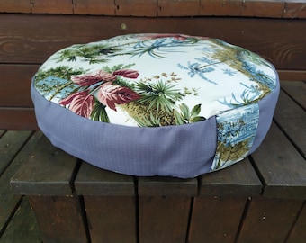 Organic Buckwheat Meditation Cushion - Linen Cotton Zafu Pillow