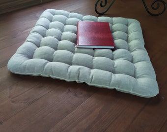 Linen Meditation Cushion: Buckwheat Hull Filled Zen Seat