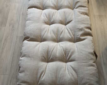 Handmade Hemp Fiber Futon: 4" Thick Organic Bed Topper