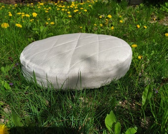 Round Hemp Yoga Zafu Pillow: Linen Cover, Eco-Friendly