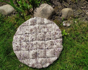 Rounde Double-sided Crawling Cushion, Natural eco-friendly cushion with linen filler, Gift for wife