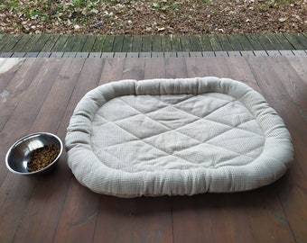 Organic Linen Pet Bed: Hemp Mat, Comfortable Cat & Dog Couch