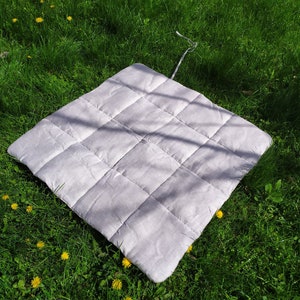 Crawling Mat Filled Linen, Natural Organic Play Mat, Playmat Nursery Decor