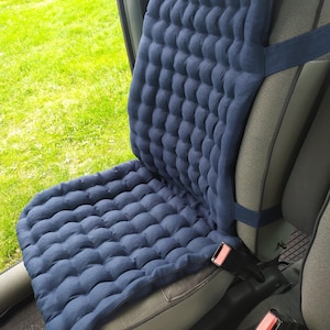 Linen Car Seat Cover with Buckwheat Hulls: Massage Orthopedic Support