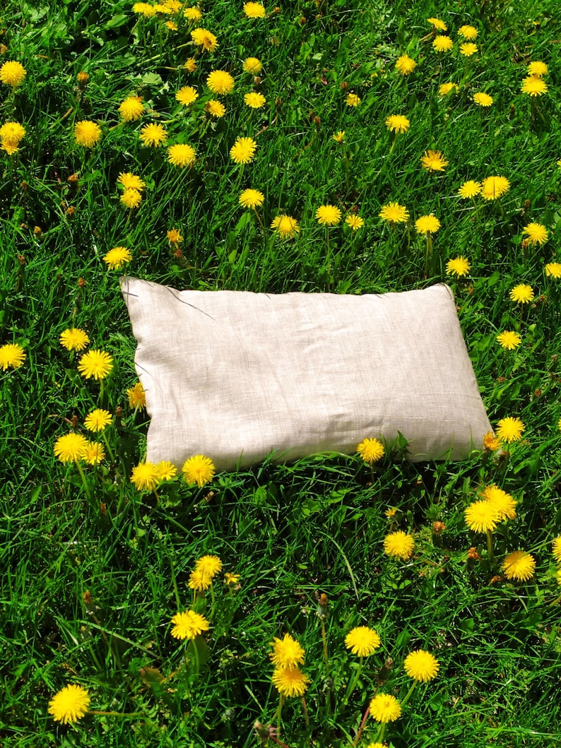 Organic Buckwheat Pillow: Linen Cover, Natural Sleep image 9