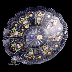 Handcut Precious Bohemia Crystal Plate