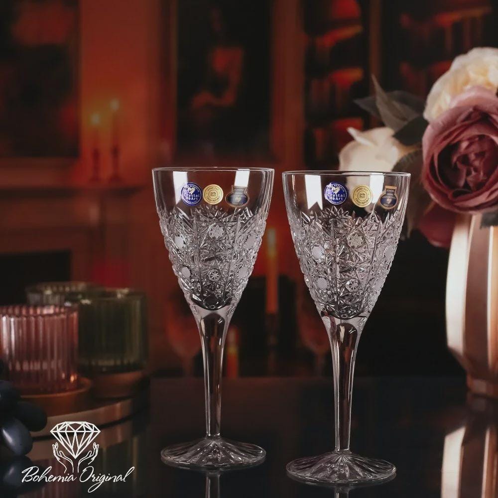 Wine glass ボヘミア ワイン グラス 手作りのボヘミアクリスタルワイン