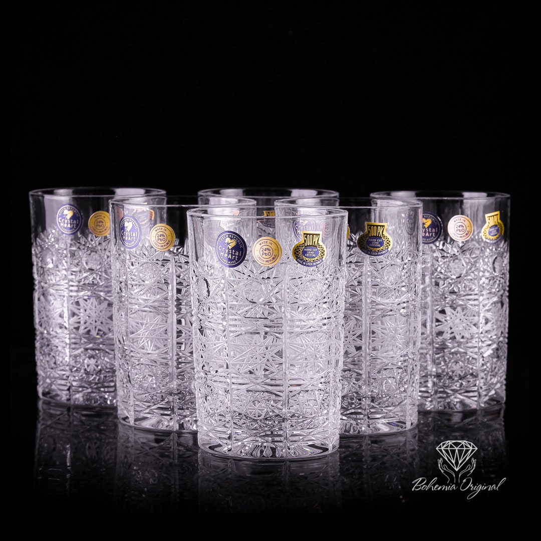 Bohemia Crystal Glasses 6pcs 180ml Etsy