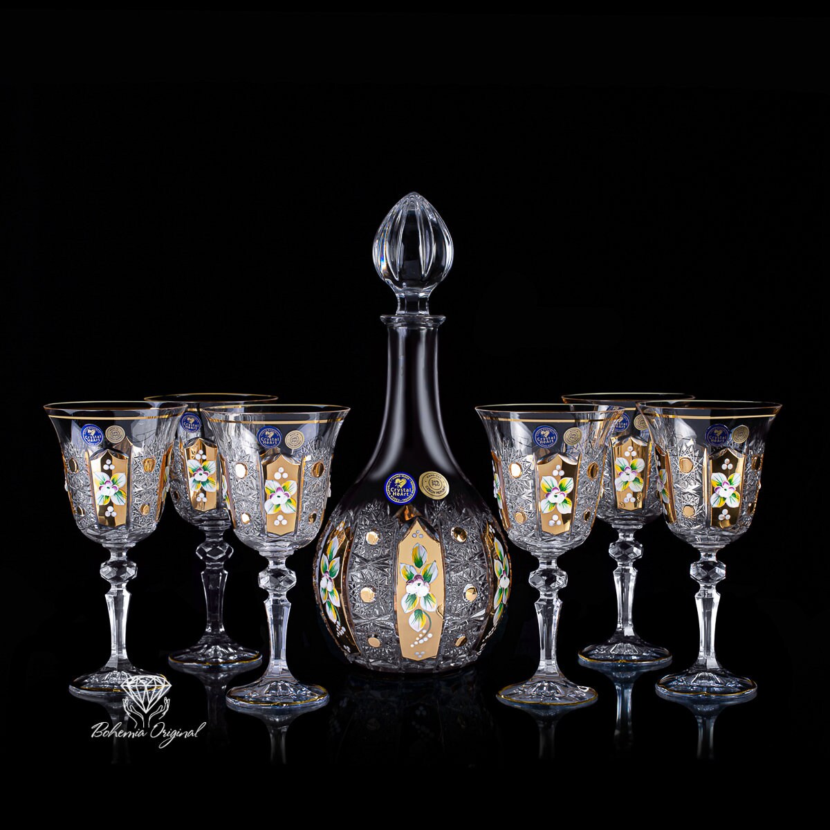 BOHEMIA CRYSTAL WATER GLASSES – AMERICA COLLECTION - Bohemia