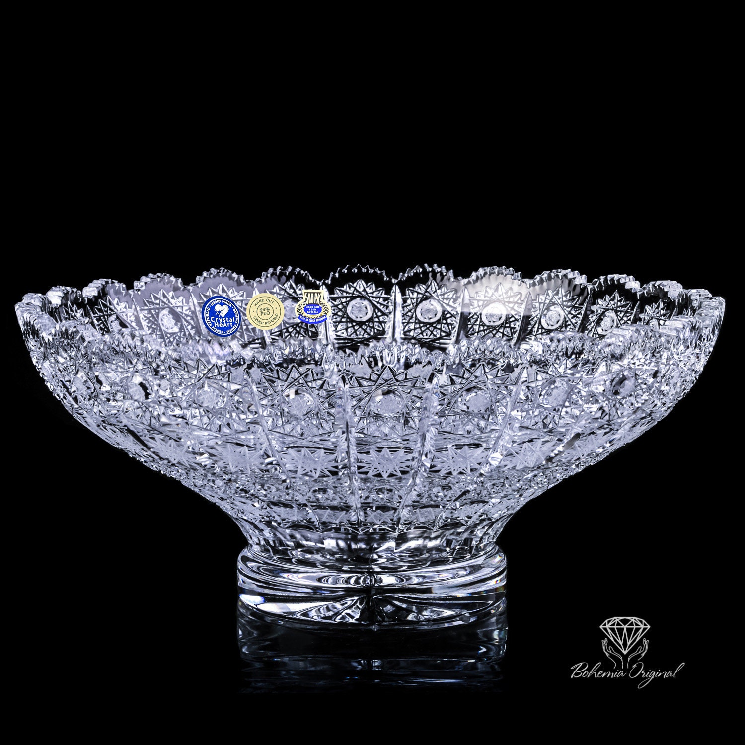 Elegant Bohemia Crystal Bowl L 305MM - Etsy