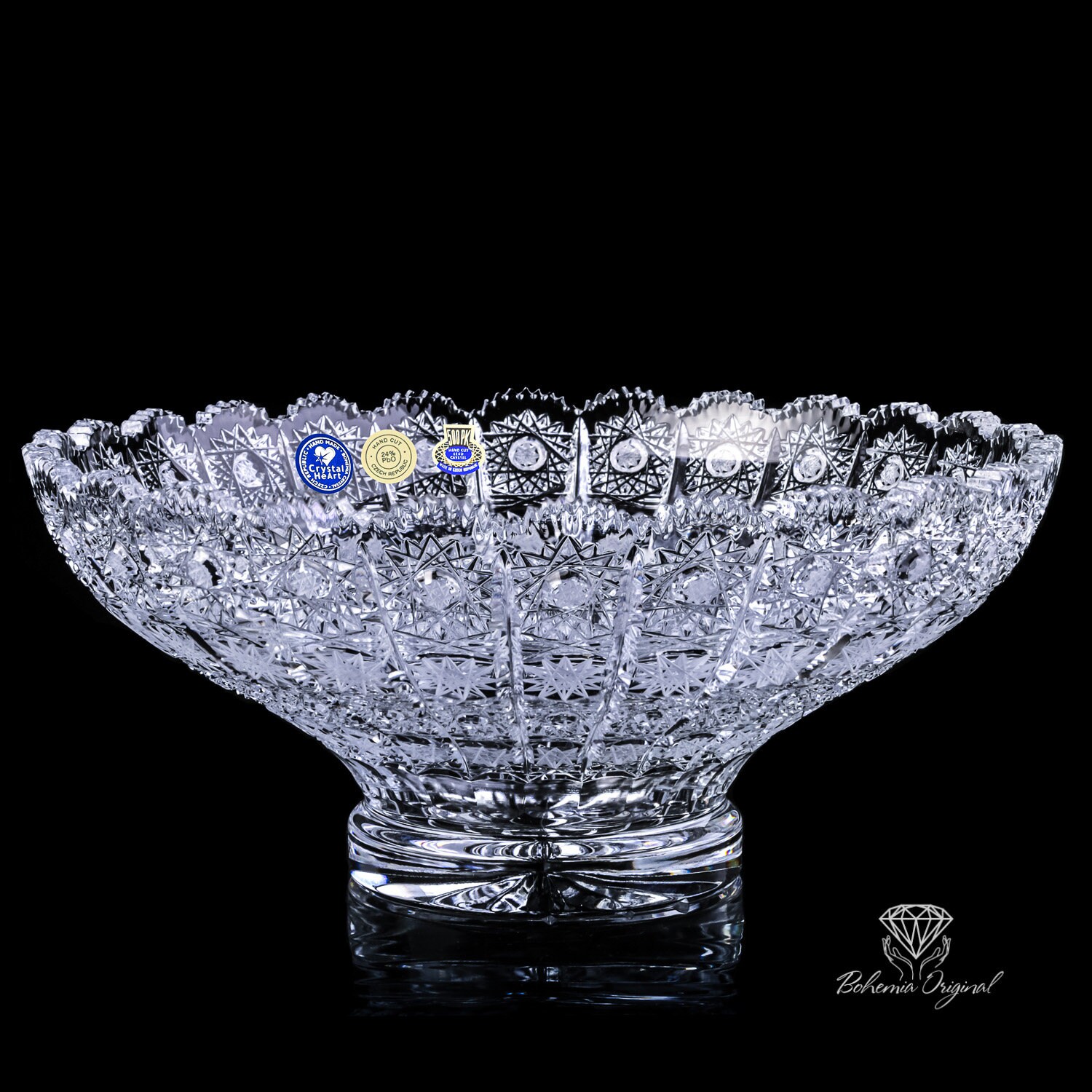 Elegant Bohemia Crystal Bowl L 305MM - Etsy