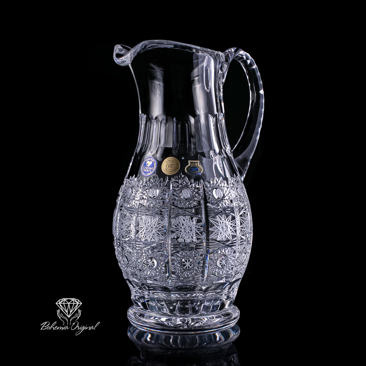 Carafe à Eau Hermès En Cristal - Modèle Bubble, Soufflée Main - 650 Ml, Transparente - Neuf Avec Petit Défaut